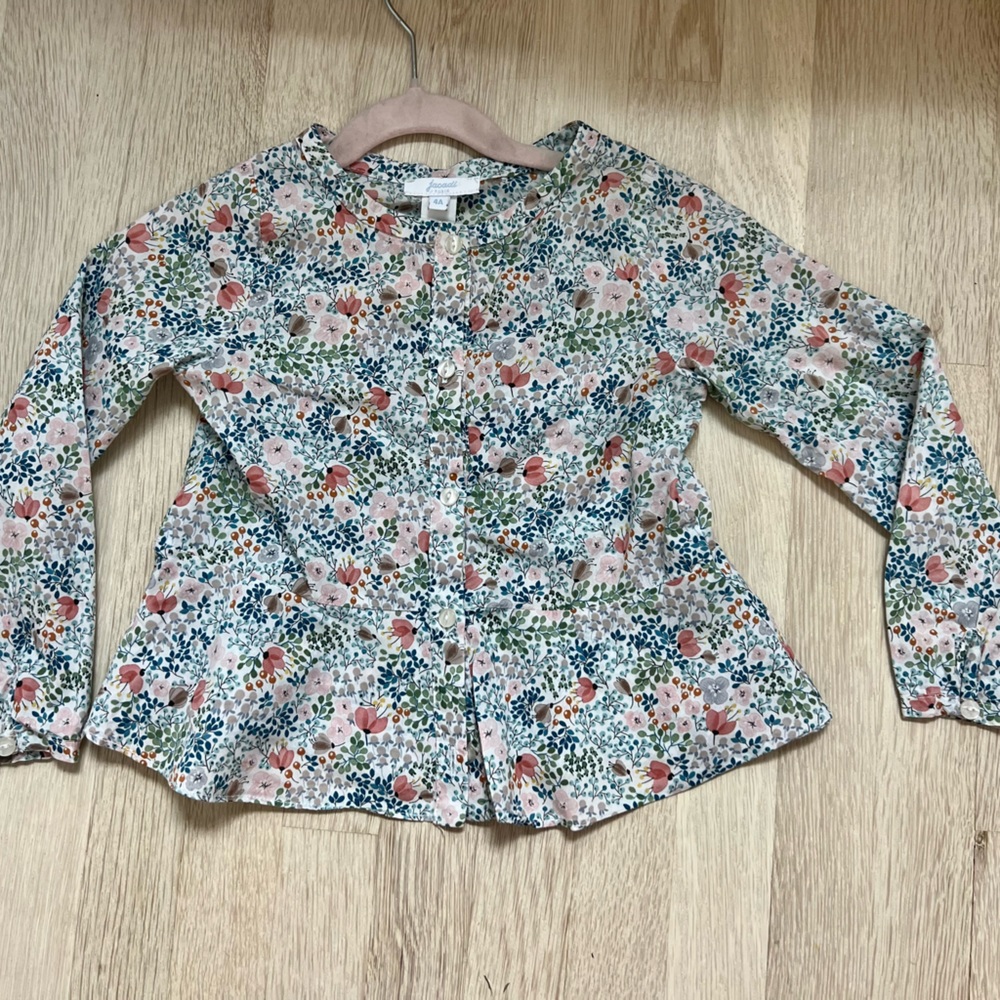 Jacadi Toddle Girls Woven Long Sleeve Blouse
